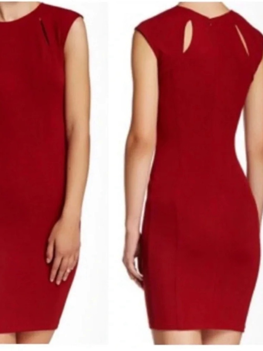 Cutout red-orange dress
